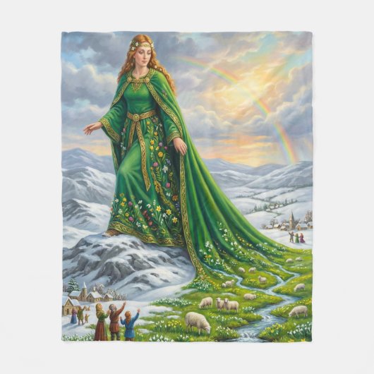 Brigid’s Mantle (Bringing the Spring) Fleece Deken (Voorkant)