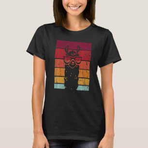 Bril Lama Retro Stijl Alpaca Lama Vicuña Lami T-shirt
