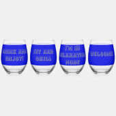 BRIL MET WOORDEN WIJNGLAS ZONDER VOET (Voorkant)