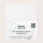 Bril op recept | Optometrist QR-code Visitekaartjes (Buitenkant ongevouwen)