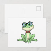 Bril van kikker nerd student briefkaart (Voorkant / Achterkant)