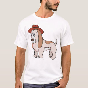 Brilbeagle met Fedora T-shirt
