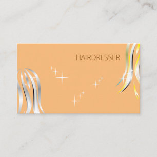 Briljant grijs en gele pooliet hairstyle visitekaartje