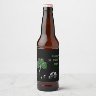 Briljant Happy St. Patrick's Day Diamonds Bier Etiket
