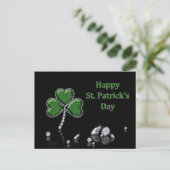 Briljant Happy St. Patrick's Day Diamonds Briefkaart (Staand voorkant)