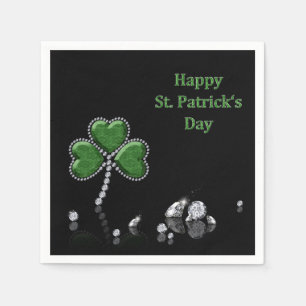 Briljant Happy St. Patrick's Day Diamonds Servetten