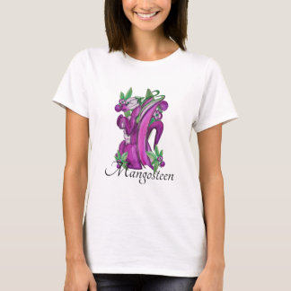 Briljant paarse mangosteendraak t-shirt
