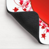 Briljant rood hart muismat (Hoek)