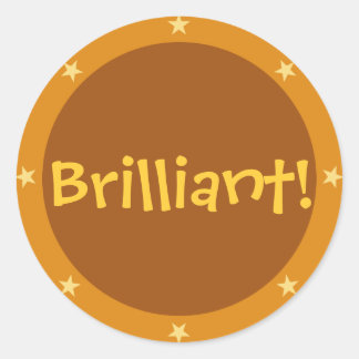 Briljant - Teacher sticker serie (bruin)