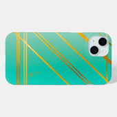Briljant Turquoise en Goud Gepersonaliseerd Case-Mate iPhone Case (Achterkant (horizontaal))