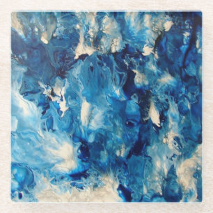 Briljantblauw marmer-Onderzetter Glazen Onderzetter