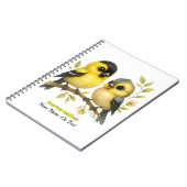 briljante amerikaanse goudvink notitieboek (Linkerzijde)