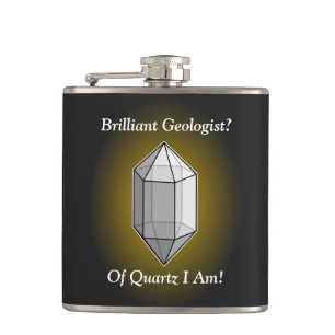 Briljante geoloog Quartz Pun Heupfles