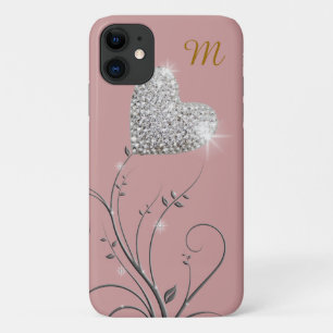 briljante hartbloem iPhone 11 hoesje