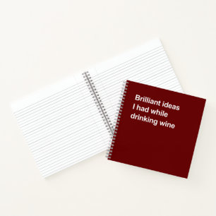 Briljante ideeën die ik had tijdens het drinken va notitieboek