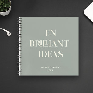 Briljante Ideeën Planner Moderne aangepaste grafis Notitieboek