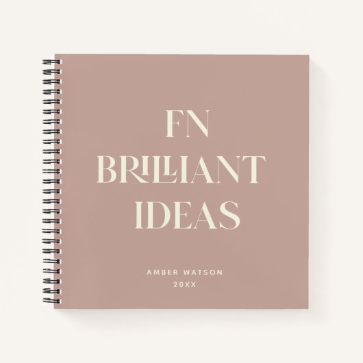 Briljante ideeën Planner Moderne, donkere, donkere Notitieboek (Voorkant)