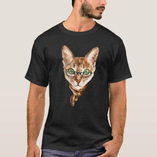 Briljante Kat Met Bril T-shirt