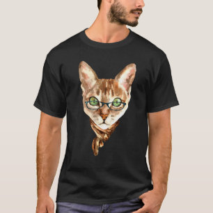 Briljante Kat Met Bril T-shirt