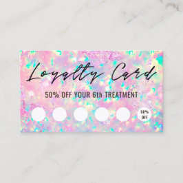 Briljante loyaliteitskaart met opale textuur visitekaartje