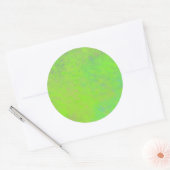 Briljante Neon Groene Marmerkunst Ronde Sticker (Envelop)