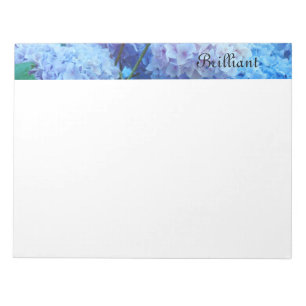 Briljante notitieblokken cadeaus Blauwe Hortensia