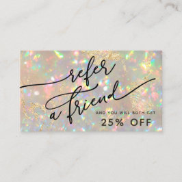 Briljante Opaal Textuur Referral Card Visitekaartje