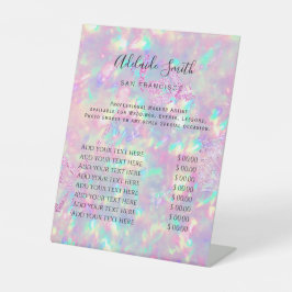 briljante opal prijslijst Pedestal Sign Reclamebord Met Voetstuk