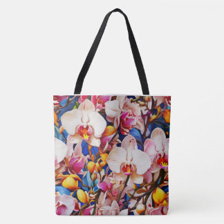 briljante orchidee Canvas tas, Draagtas