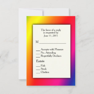 Briljante Regenboog RSVP met Entree Keuzes Kaartje