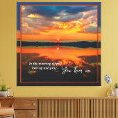 Briljante wolken bij dageraad gestrekte canvas Pri Afdruk (Insitu (Woonkamer))