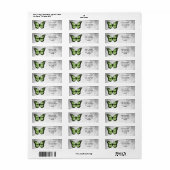 Briljantgroen label voor Butterfly-adres (Full Sheet)
