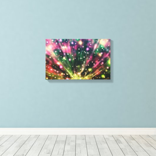 Briljantvuurwerk Canvas Afdruk (Insitu (Houten vloer))