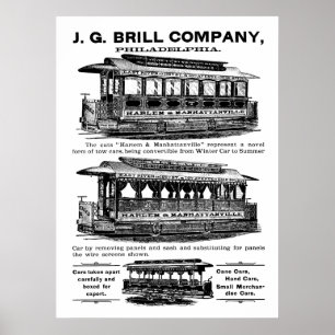 Brill Company Streetcars and Trolleys Poster