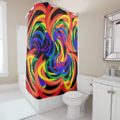Brillant arc-en-ciel croissant rideau de douche Ab (En situation)