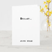 Brillant... Autre carte mariage (Drôle) (Fleur jaune)