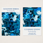 Brillant Bleu Paint Fils Élevant Collier Bijoux (Devant & derrière)