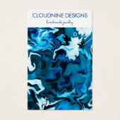 Brillant Bleu Paint Fils Élevant Collier Bijoux (Devant)