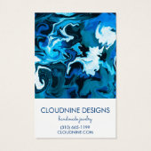 Brillant Bleu Paint Fils Élevant Collier Bijoux (Dos)