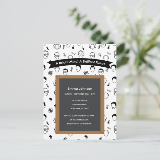 Brillant esprit brillant futur Editable Invitation (Debout devant)
