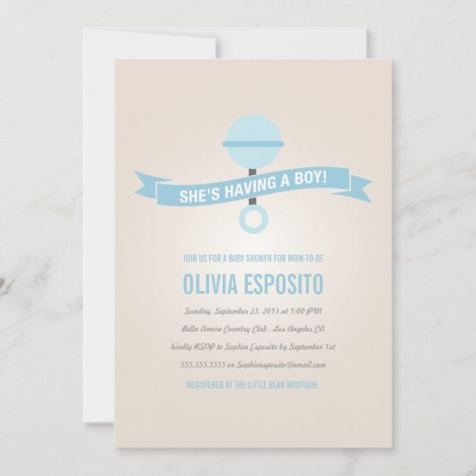 BRILLANT | INVITATIONS DE DOUCHE BÉBÉ (Devant)