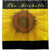 Brillant rideau de douche de tournesol jaune (Devant)