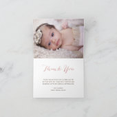 Brillant Script Baptême plié Merci (Intérieur)