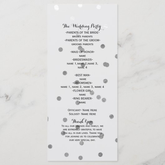 Brillant Silver Glamor Glam Chic Programme moderne (Dos)