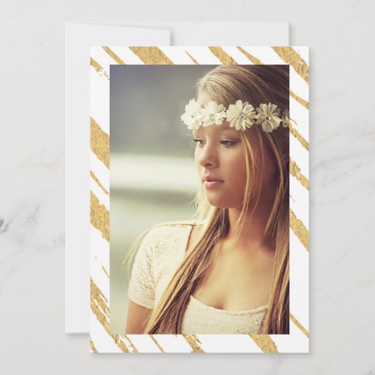 Brillant Stripes Photo Invitation (Devant)