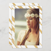 Brillant Stripes Photo Invitation (Devant / Derrière)