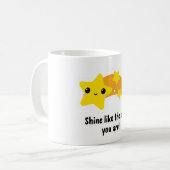 Brille Comme L'Étoile Que Tu Es ! Cute Star Mug (Devant gauche)