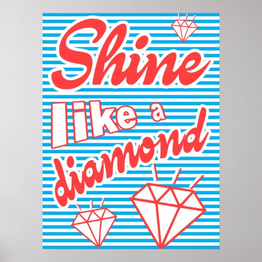 Brille comme un diamant, affiche de typographie, (Devant)