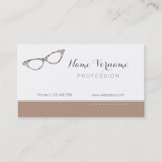 brille visitekaartje (Voorkant)