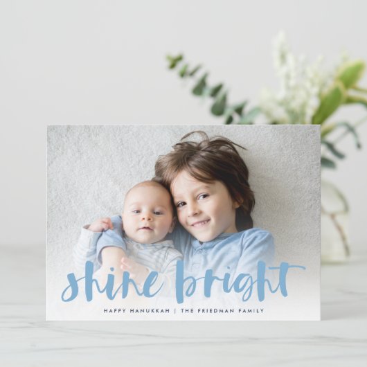 Briller | Carte Hanoukka photo complète (Debout devant)